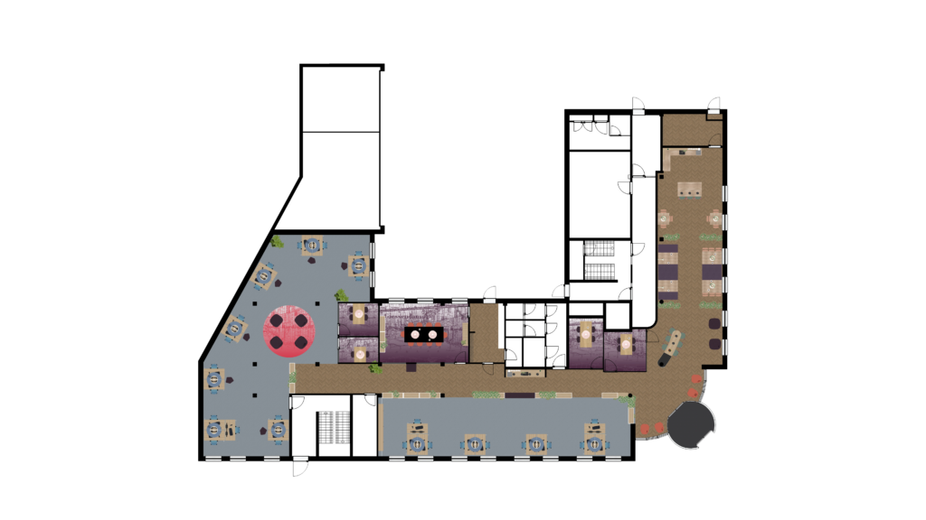 Plattegrond, kantoor, Fien Wonen