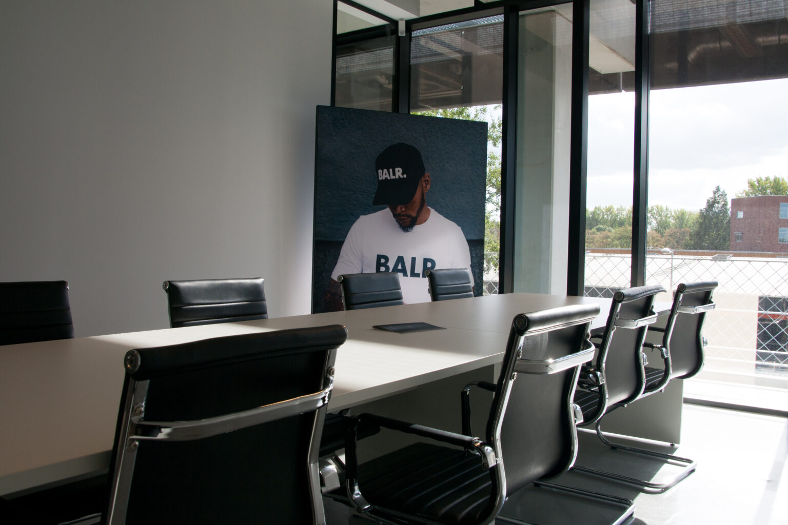 vergadertafel, stoelen, vergaderruimte, interieur